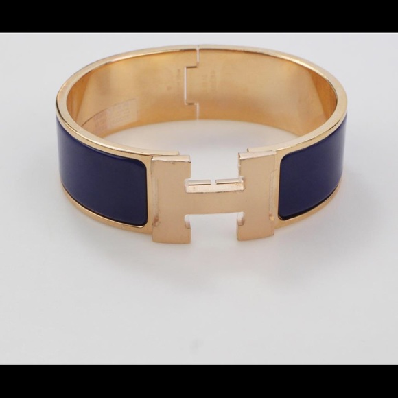 Hermes Jewelry - Hermes Clic Clac H Bracelet Blue Indigo GM